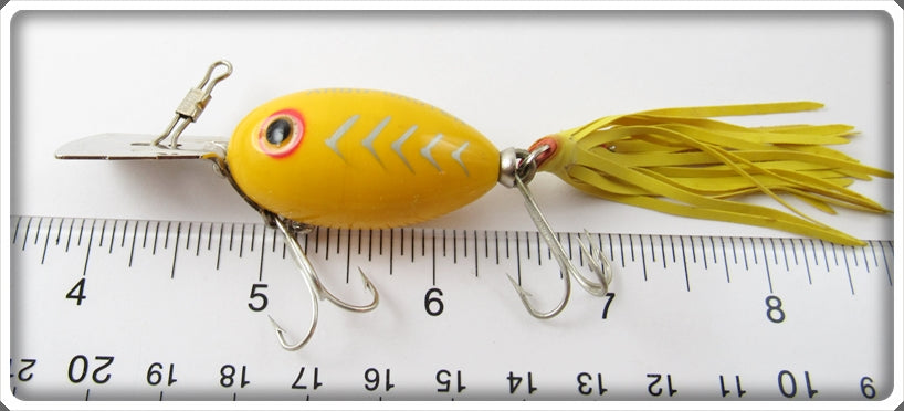 ANTIQUE FRED ARBOGAST Arbo-gaster Yellow Silver Fishing Lure