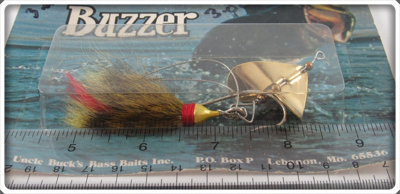 Vintage Uncle Buck's Bass Baits Inc Buzzer Lure On Card For Sale