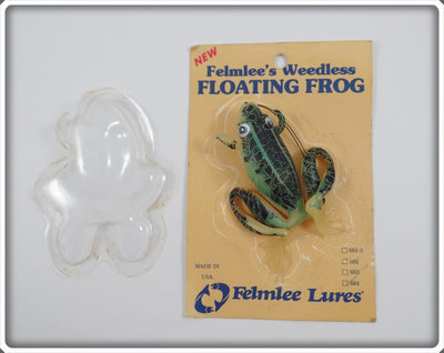 Felmlee's Green Weedless Floating Frog With Card
