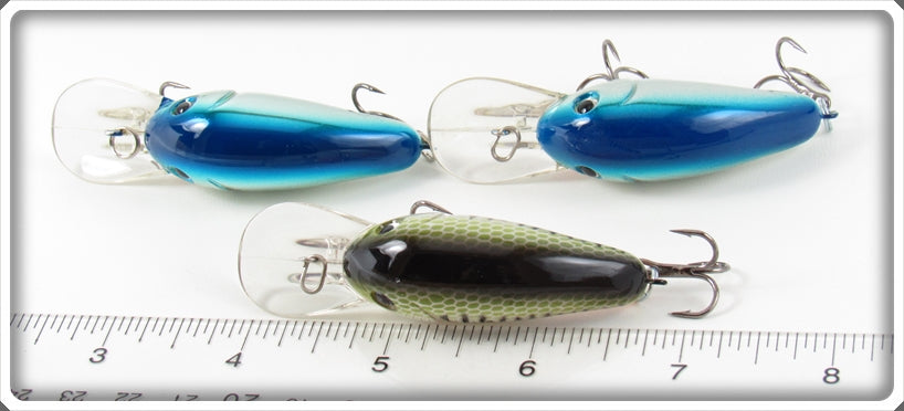 cabela's fish lures Cabela's Chrome/Blue & Bass Fisherman Series Grave Digger Lot Of Three