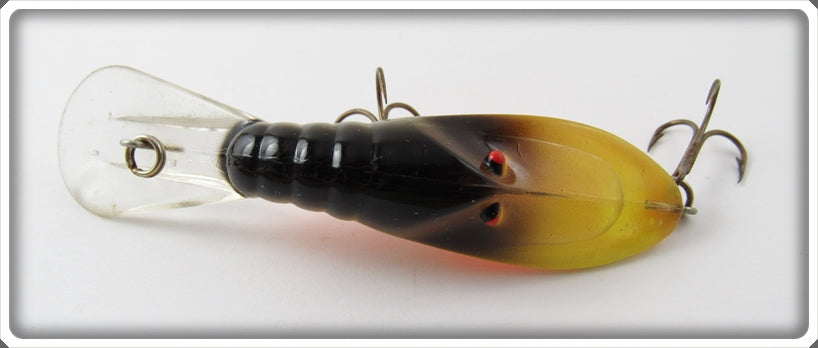 Vintage Bass Magnet Black & Yellow Crawdad Lure For Sale