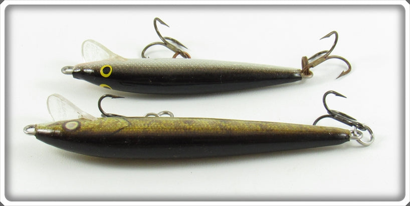 Rapala Silver & Live Walleye Floating Minnow Lure Pair For Sale