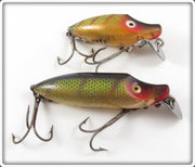 Vintage Heddon Perch River Runt & Midget River Runt Pair