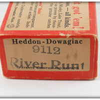 Heddon Red & White River Runt Spook Sinker Empty Brush Box