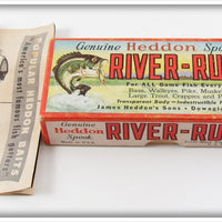 Vintage Heddon Red & White Shore Jointed Sinking River Runt Empty Box