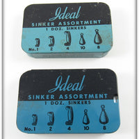 Vintage Ideal Sinker Assortment Tin Pair 