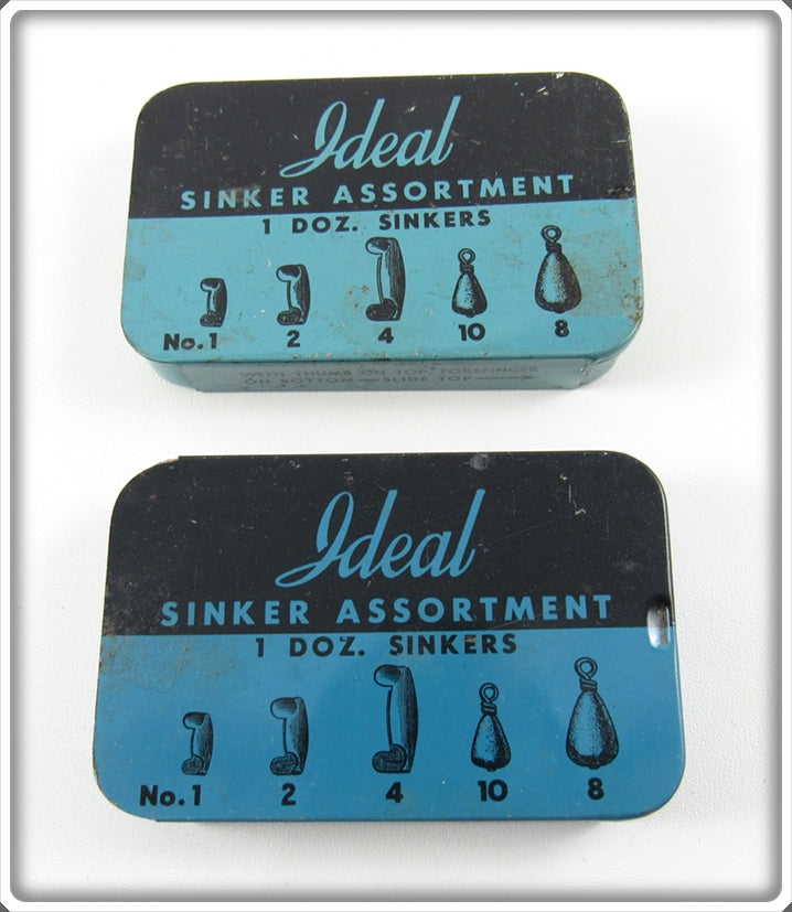 Vintage Ideal Sinker Assortment Tin Pair 