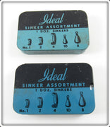 Vintage Ideal Sinker Assortment Tin Pair
