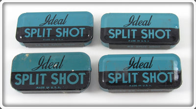 Vintage Ideal Split Shot Tin Lot Of Four 