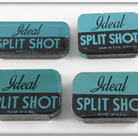 Vintage Ideal Split Shot Tin Lot Of Four 