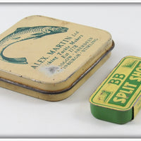 Alex Martin Ltd & Houston Fishing Tackle Co Split Shot Tin Pair