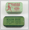 Vintage Horrocks Ibbotson & Meadow Brook Split Shot Tin Pair 