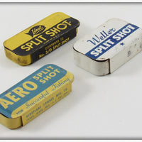 Ideal, Weller & Aero Split Shot Tin Lot Of Three