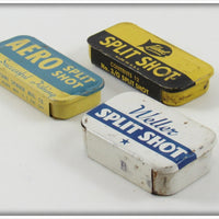 Ideal, Weller & Aero Split Shot Tin Lot Of Three