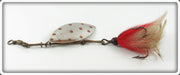 Vintage Pflueger Nickel Gold Spots Muskill Spinner Lure