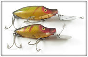 Vintage Heddon Perch Go Deeper River Runt Lure Pair