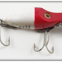 Vintage Heddon Red Head White Early Midget River Runt Lure