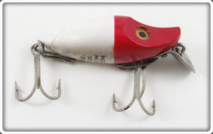 Vintage Heddon Red Head White Early Midget River Runt Lure