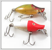 Heddon Red Head White & Perch Tiny River Runt Lure Pair