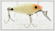 Vintage Wood Mfg Co Pearl Spot Tail Lure