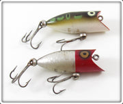 Vintage Heddon Bullfrog & Red Head Shiner Tiny Lucky 13 Pair