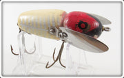 Vintage Heddon Red & White Shore Crazy Crawler Lure