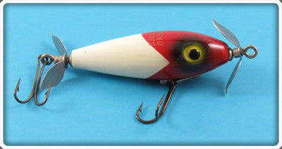 Vintage South Bend Red Arrowhead White Spin I Diddee Lure