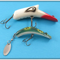 Vintage Kautzky Red & White Top Ike and Frog Spot Ike Lure