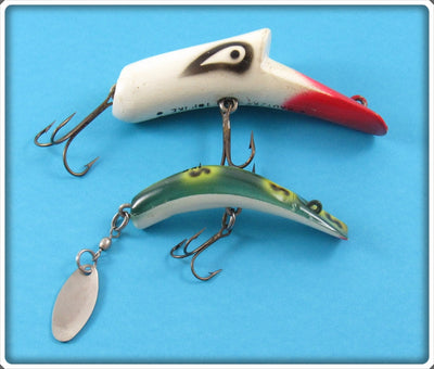 Vintage Kautzky Red & White Top Ike and Frog Spot Ike Lure