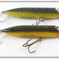 Vintage Heddon Bullfrog Zara Puppy Lure Pair