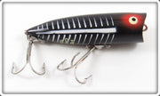 Vintage Heddon Black Shore Chugger Spook Lure