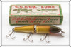 Vintage Creek Chub Golden Shiner Jointed Pikie Lure In Box 2604