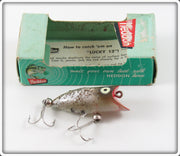 Vintage Heddon Silver Flitter Baby Lucky 13 Lure In Box