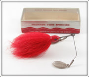 Vintage W. J. Jamison Red Twin Spinners Lure In Box