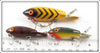 Bomber Yellow Black Stripes, Crawdad & Frog Lot Of Three