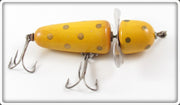 Vintage Pflueger Yellow Gold Spots Globe Lure