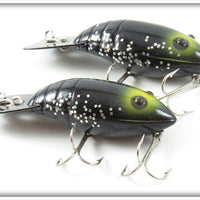 Vintage Rogers Black Flitter Craw Pap Lure Pair