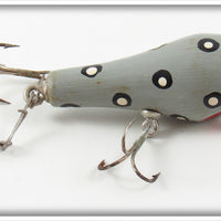 Montpelier Bait Co Grey With Black & White Spots Hootennana Lure