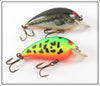 Vintage Bomber Fluorescent Crawdad & Baby Bass Model A Pair