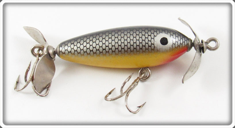 Vintage Unknown Eger Type Silver Scale Torpedo Lure For Sale