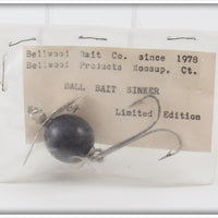 Vintage Bellwood Bait Co. Black Ball Bait Sinker In Package