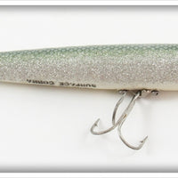 Vintage Heddon Shad & Silver Wood Surface Cobra Lure 