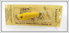 Vintage C.C. Roberts Bait Co Yellow The Pupette Lure On Card