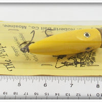 C.C. Roberts Bait Co Yellow The Pupette On Card