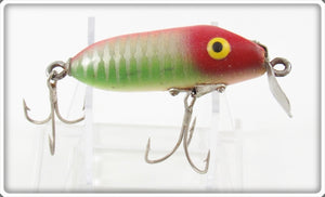 Vintage Rinehart Green & Red With Silver Ribs Jinx Lure