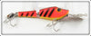 Vintage Fred Arbogast Orange Black Stripes Hula Diver Lure