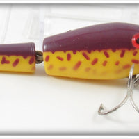 Vintage L&S Bait Co Purple And Yellow Pike Master Lure