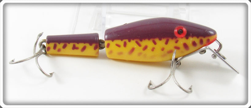 Vintage L&S Bait Co Purple And Yellow Pike Master Lure