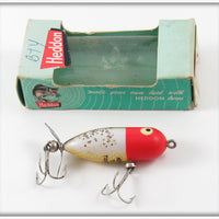 Vintage Heddon Red Head Flitter Tiny Torpedo Lure In Box