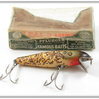 Vintage Pflueger Silver Spark Green Back Baby Palomine Lure In Box